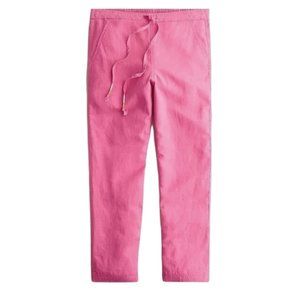 J. Crew | Tall Tie-Waist Seaside Pants Linen Blend in Pink